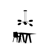 mesa isométrica definida renderização 3d frontal png