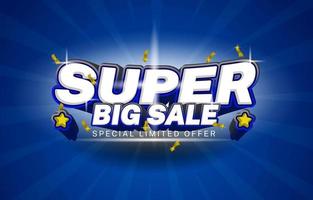 Super Big sale banner design for business promotion ads, vector banner background design