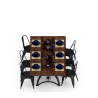 conjunto de mesa isométrica perspectiva 3d render png