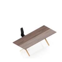 conjunto de mesa isométrica perspectiva 3d render png