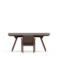 conjunto de mesa isométrica render 3d frontal png