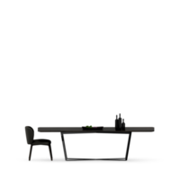 conjunto de mesa isométrica render 3d frontal png