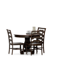 conjunto de mesa isométrica render 3d frontal png