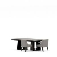 conjunto de mesa isométrica render 3d frontal png