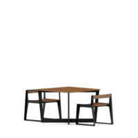 conjunto de mesa isométrica render 3d frontal png