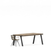 conjunto de mesa isométrica render 3d frontal png