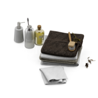 Isometric towels 3D isolated render png