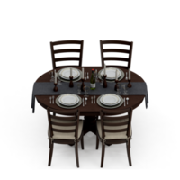 conjunto de mesa isométrica perspectiva 3d render png