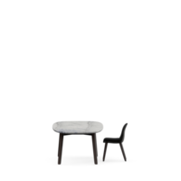 Isometric Table set front 3D render png