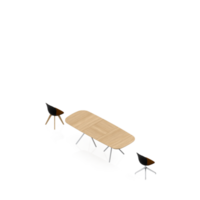 Isometric Table set Perspective 3D render png