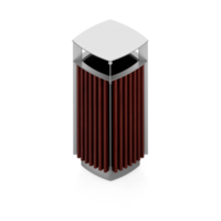 Isometric Trash Cans 3D Render png