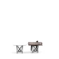 conjunto de mesa isométrica render 3d frontal png