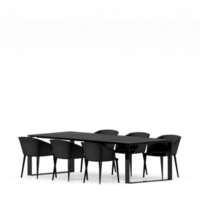 conjunto de mesa isométrica render 3d frontal png