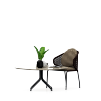 conjunto de mesa isométrica render 3d frontal png