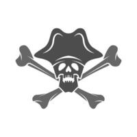 Ilustración de diseño de icono de logotipo pirata vector