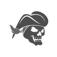 Ilustración de diseño de icono de logotipo pirata vector