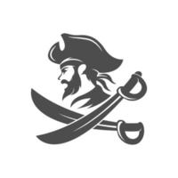 Pirate logo icon design illustration vector