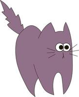 Purple cat, illustration, vector on white background