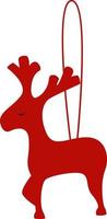 Red deer, illustration, vector on white background.