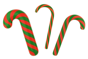 Christmas striped green and red candy canes png