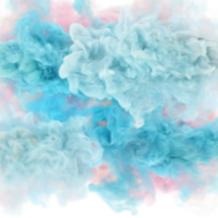 Heaven pastel color puffs of smoke. 3D render abstract fog background png