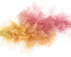nuvens de fumo de cor suave de caramelo. 3D renderização de fundo abstrato png