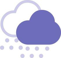 Snowy clouds, illustration, vector on white background.