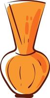 Orange vase ,illustration,vector on white background vector