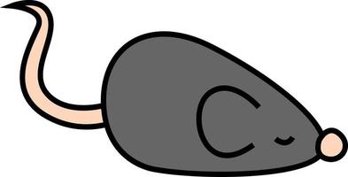 Small mouse toy, illustration, on a white background. vector