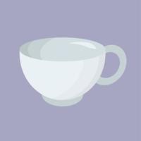 Empty cup, illustration, vector on white background.