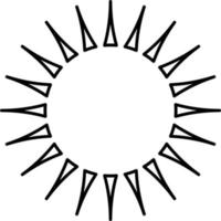 Minimalistic sun rays, illustration, vector on white background.
