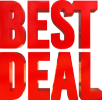 Best Deal 3D Render Text png