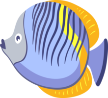 Multi-colored sea fish. png