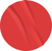 wrinkled fabric  circle background red color. png