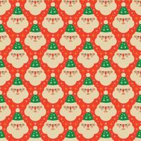 Seamless Christmas pattern with Santa Claus Hats vector
