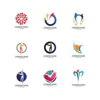 Abstract people logo design.fun people,healthy people,sport,community people symbol vector illustration