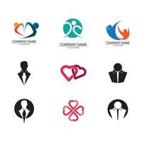 Abstract people logo design.fun people,healthy people,sport,community people symbol vector illustration