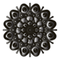 Luxus-Mandala in Schwarz-Weiß-Farbe png