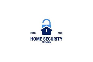 Home with clock icon for security logo design vector template illustration