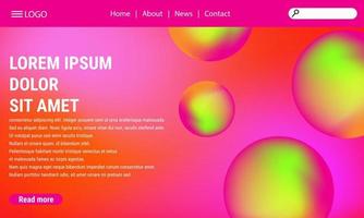 Colorful abstract fluid and geometric background. Space and Galaxy background illustration. Vector website template. Eps10 Vector