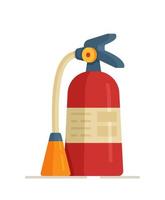 Red fire extinguisher on a white background. vector