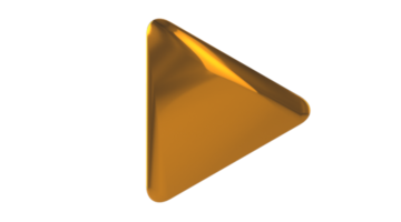 Signe de triangle 3d bouton de lecture png avec fond transparent