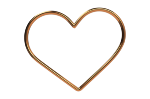 corações de ouro decoração realista png transparente. símbolo romântico do coração de amor isolado