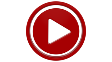 3D Play button icons on transparent backdrop png