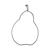 pear hand drawn in doodle style. fruit, food. icon sticker vector