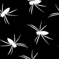 araña de patrones sin fisuras dibujada a mano en estilo garabato. monocromo, simple, minimalismo, escandinavo, silueta. papel pintado, textil, papel de envolver fondo de papel digital vector