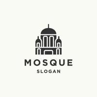plantilla de diseño de icono de logotipo de mezquita vector