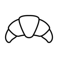 Croissant logo icon. Vector illustration isolated on white background