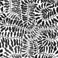 Vector seamless pattern with black leaves branches, illustration abstract leaf drawing on white background for fashion fabric textiles printing, wallpaper and paper wrapping