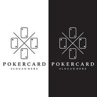 Vintage casino poker ace design logo, diamonds, hearts and spades. Poker club logo, tournament, gambling game, symbol 777.